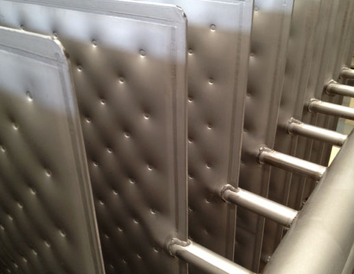 12x2m SS304 316L مبدل های حرارتی ورق دار با صفحه بالش جوشکاری برجسته